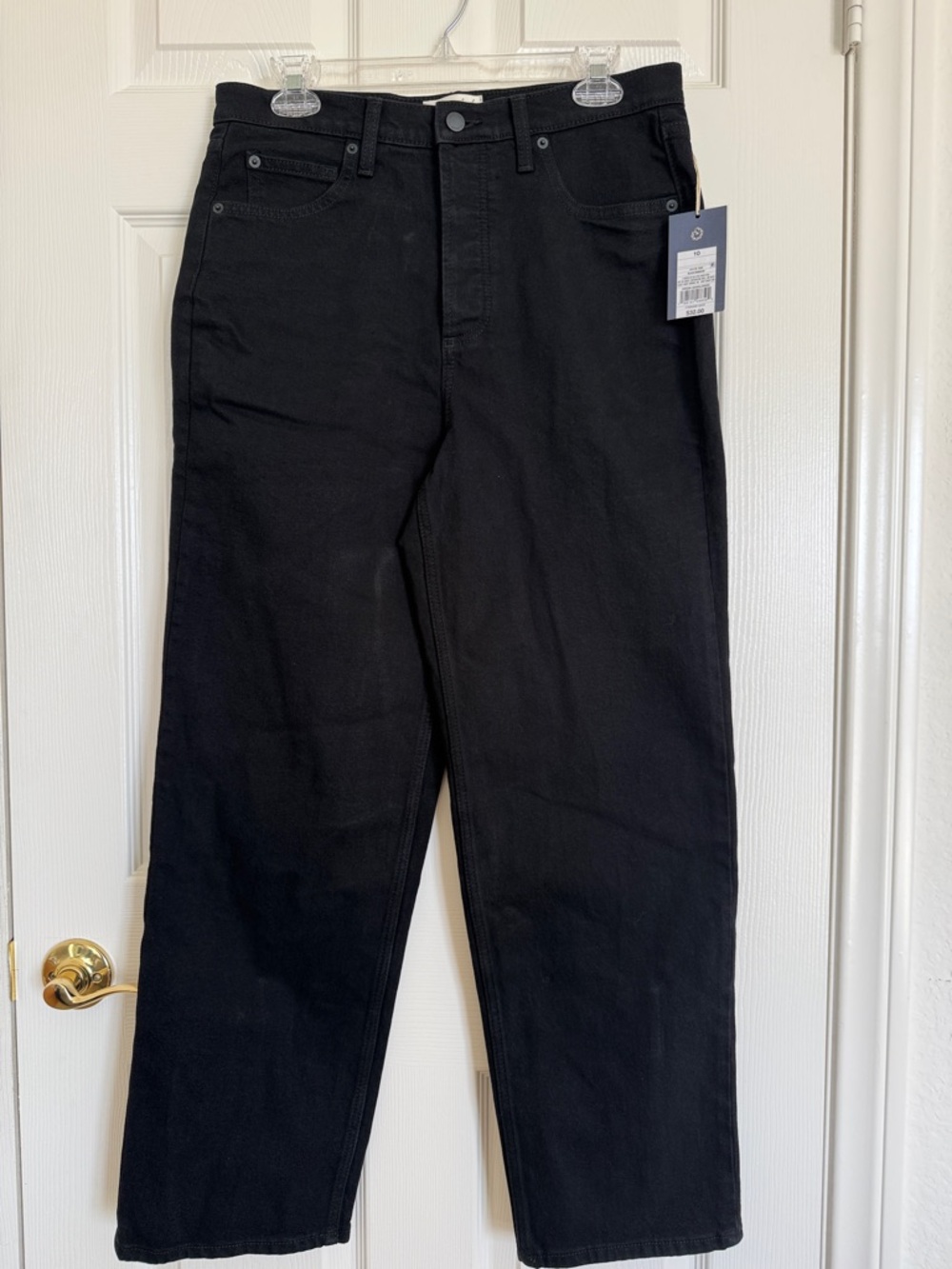 New! Women's High-Rise Straight Ankle Jeans - Universal Thread™ , Black Size 10 - Picture 2 of 10